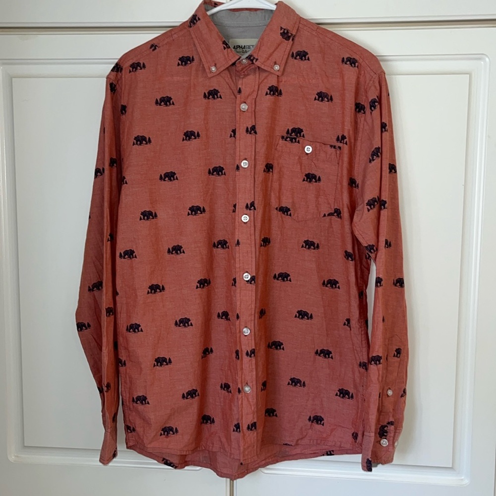 Mens rustic dress shirt, small.